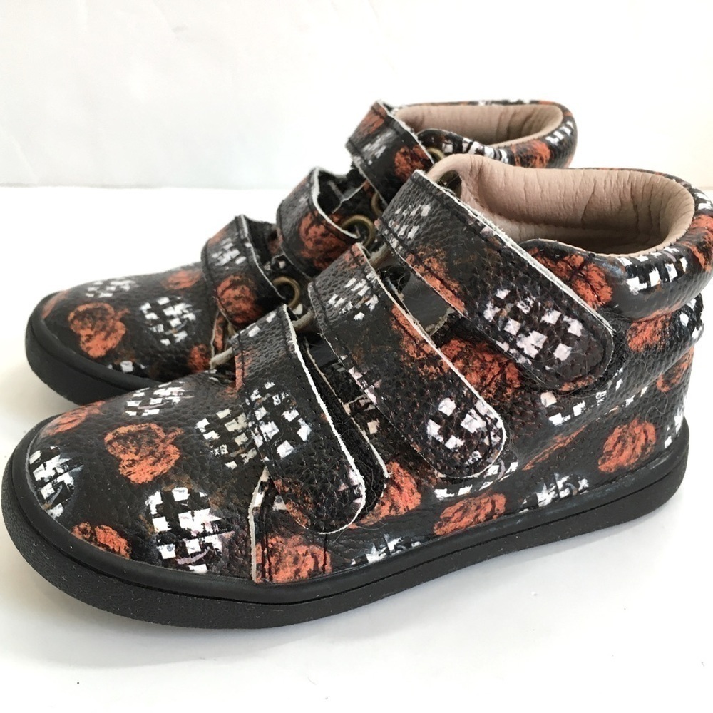 Fresh Feet Toddler Little Boy's Graffiti Graphic All Leather Ankle Boots Shoes
